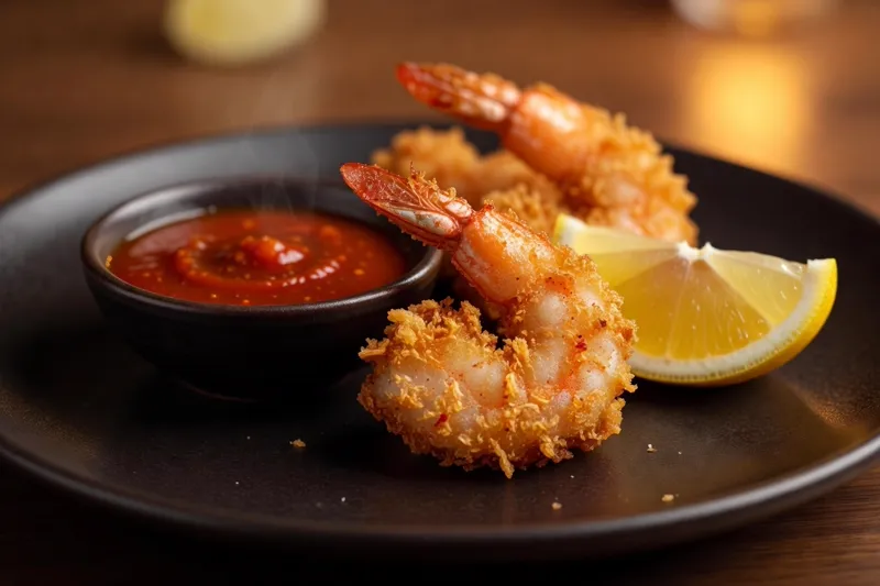 Crevette panko sauce pimentée