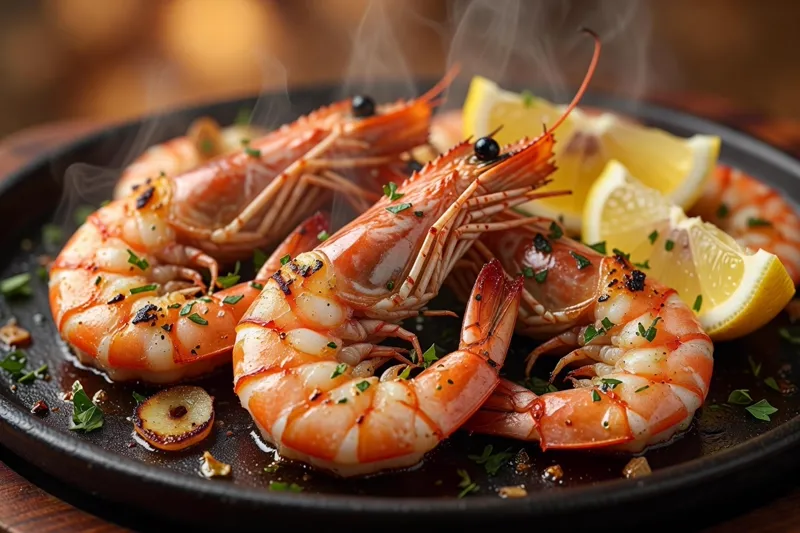 Gambas croustillantes citron herbes