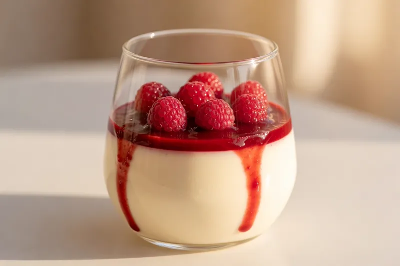 Panna cotta fruits rouges ou exotiques