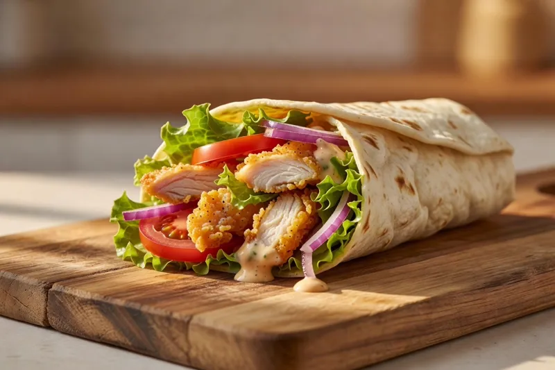 Petit wrap poulet crunchy