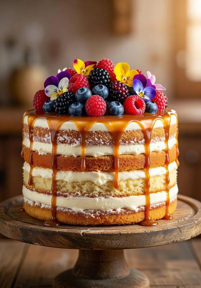 Layer cake à étages décoré