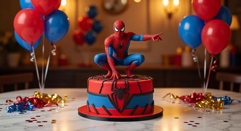 Gâteau thème enfant Spider-Man Hello Kitty