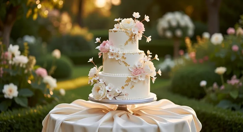 Wedding cake élégant mariage Marseille