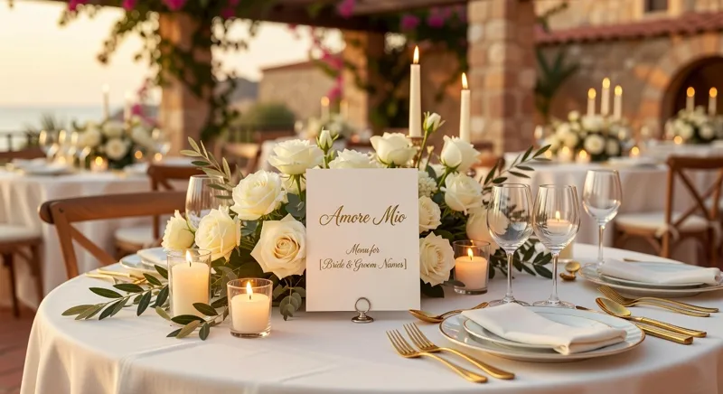 Menu personnalisé mariage Marseille